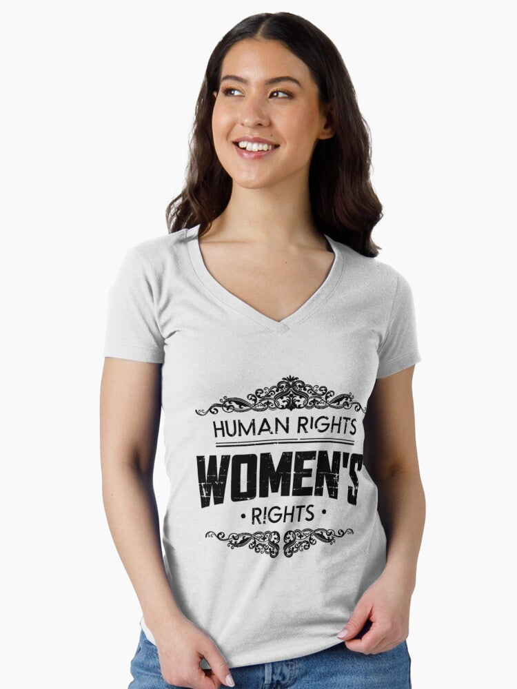Women S Rights Shirt Gift Ideas Fitted V Neck T Shirt T Shirt Everyday Wear