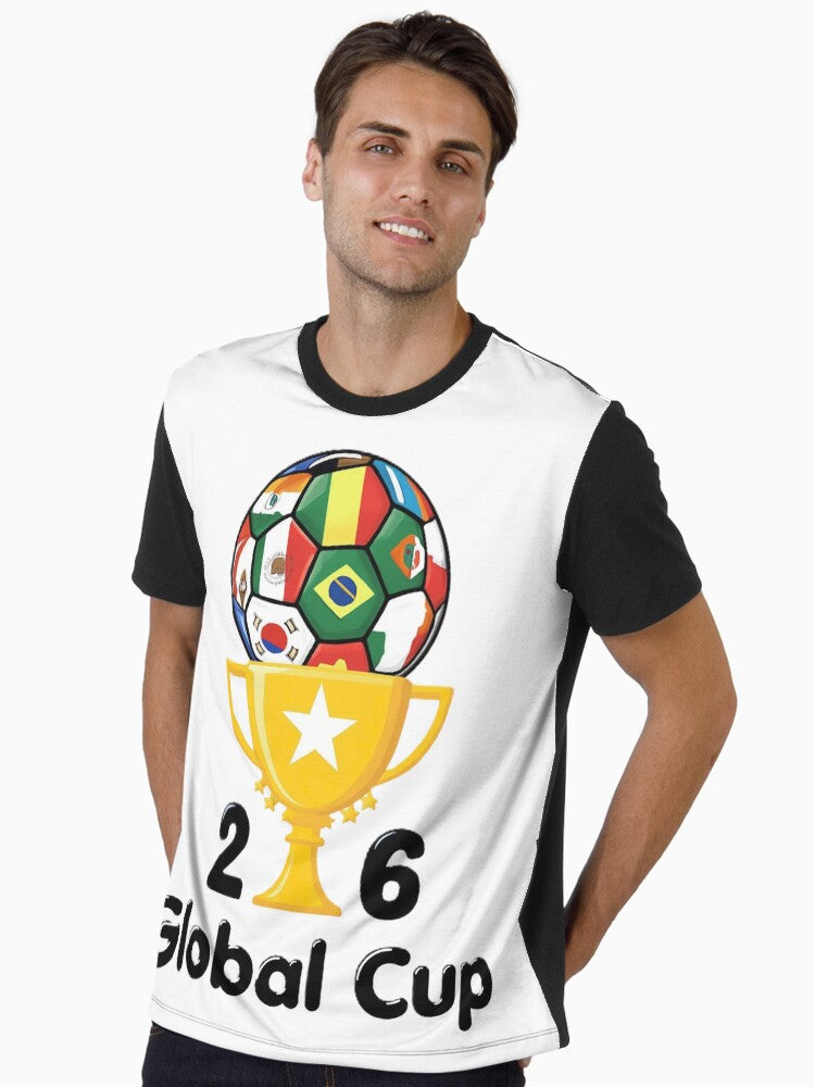 Global Cup 2026 Soccer Soccer Ball Trophy Art Graphic T-Shirt