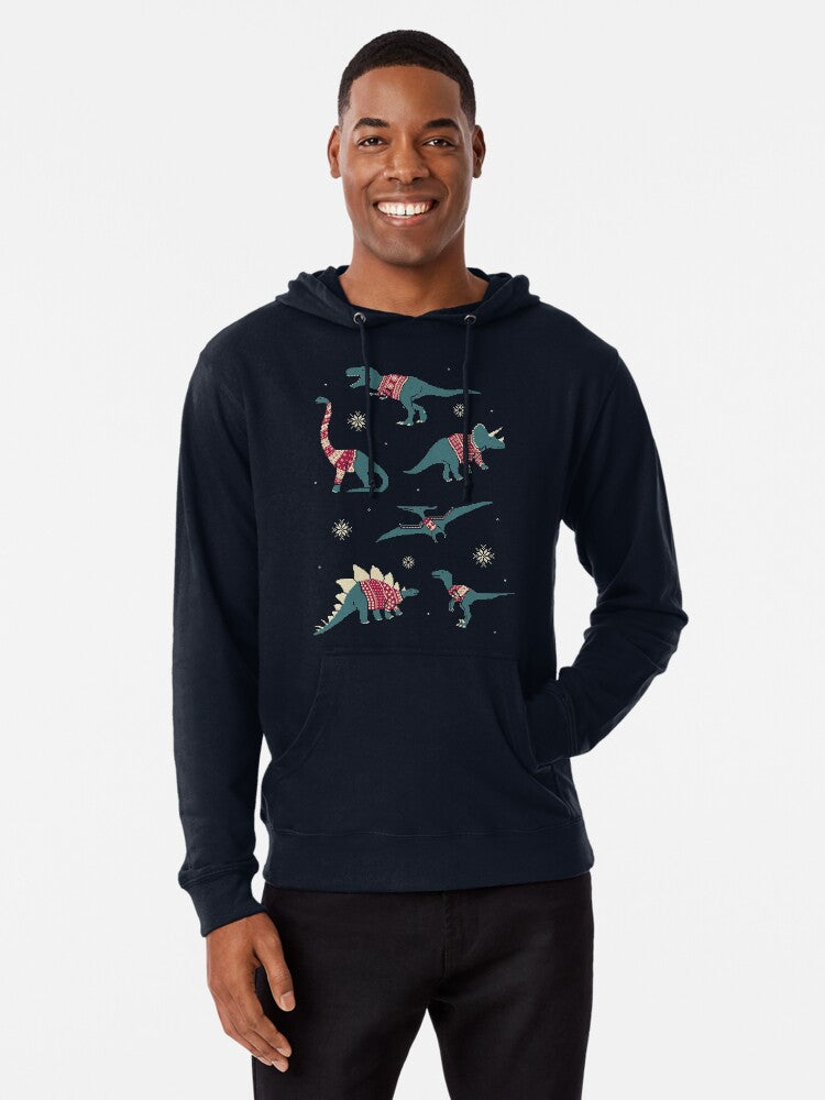 Dinos In Sweaters Lightweight Hoodie