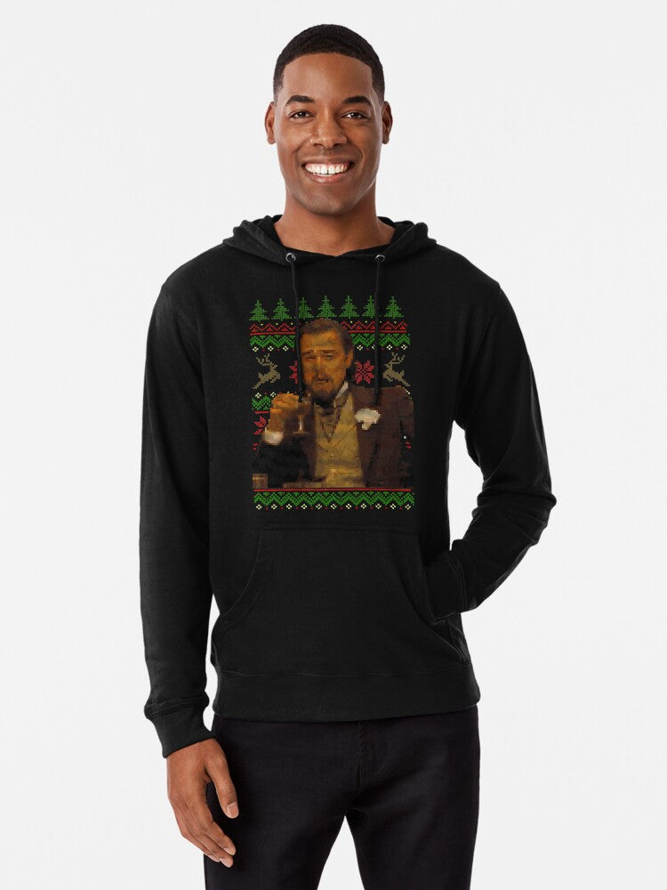 Dicaprio Drinking Meme - Ugly Sweater Lightweight Hoodie