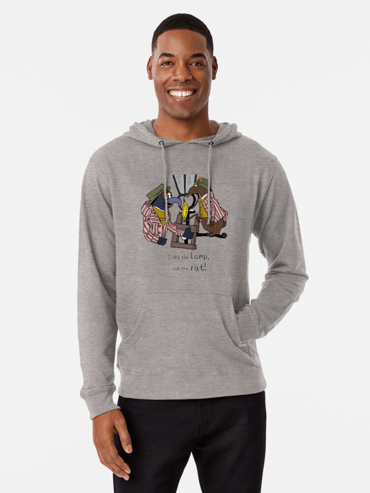 Light the lamp, not the rat! Lightweight Hoodie