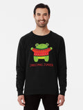 Christmas jumper, funny frog pun Lightweight Sweatshirt