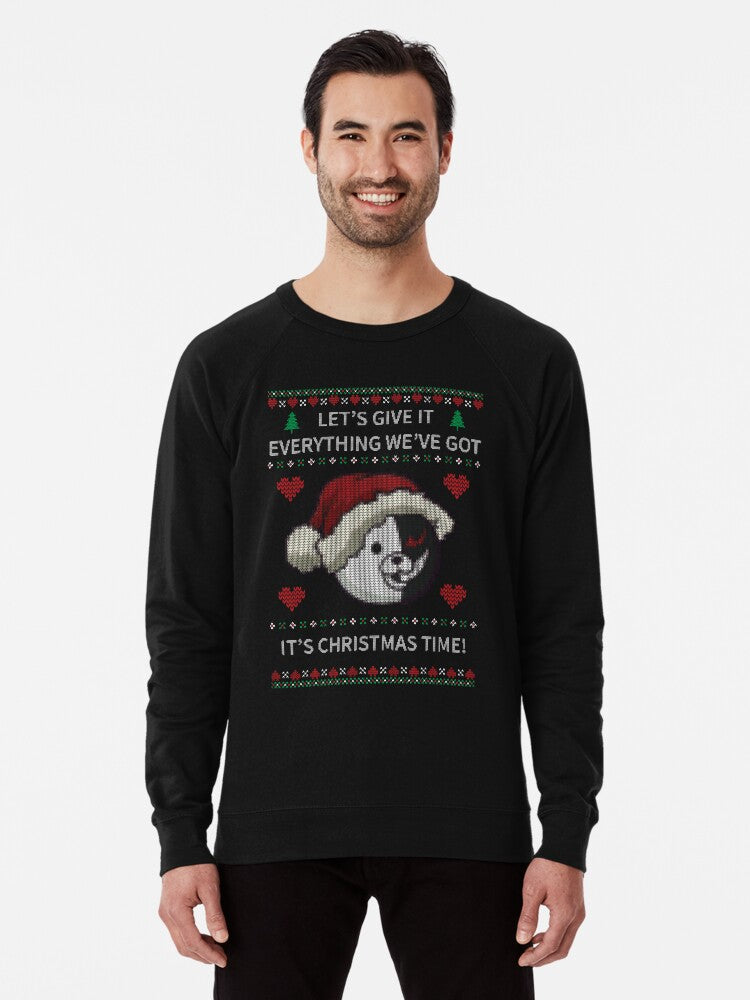 Monokuma Ugly Christmas Sweater - Dangan Lightweight Sweatshirt