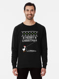 Christmas Goose Montage Lightweight Sweatshirt