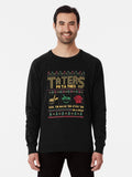 Funny Christmas Taters Potatoes Ugly Christmas Sweater Lightweight Sweatshirt