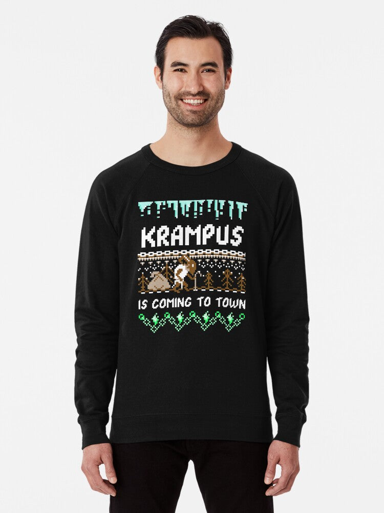 Krampus Ugly Christmas Sweater Lightweight Sweatshirt