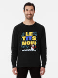 Le Tits Now - Let It Snow Naughty Sarcastic Funny Irony Christmas Humor Lightweight Sweatshirt