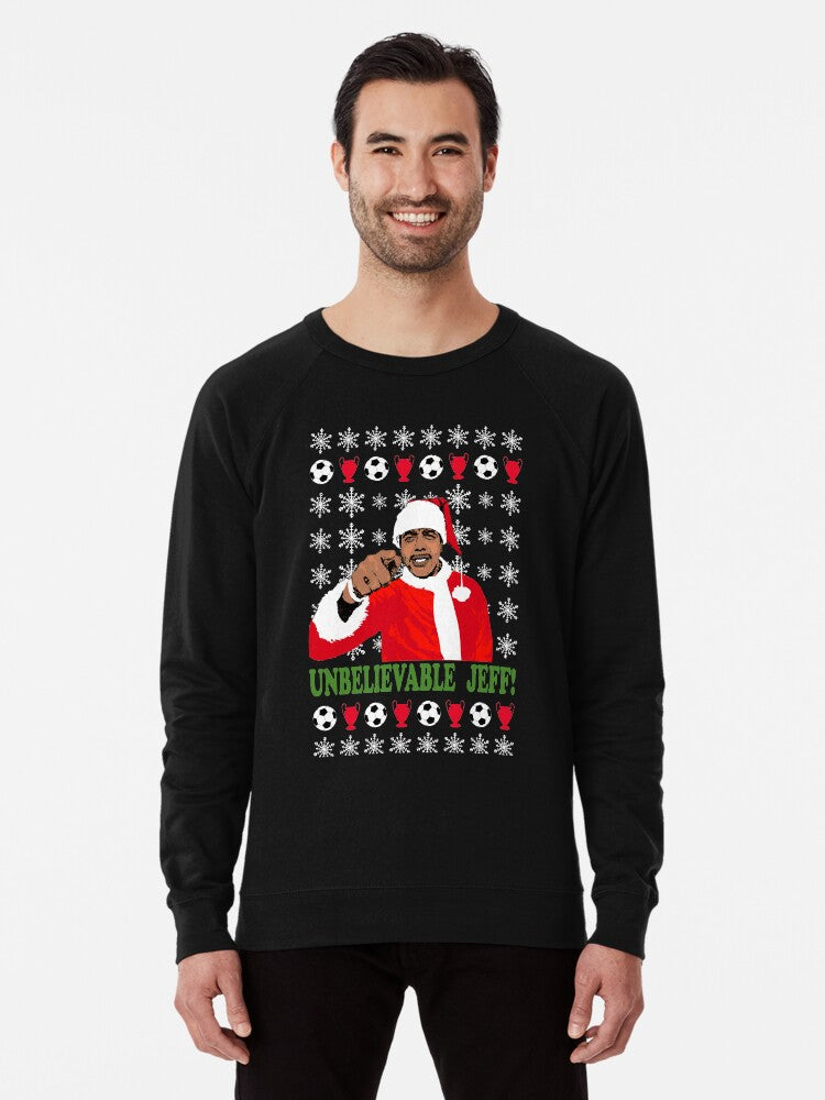 Funny Chris Kamara Christmas Jumper Football Gift Lightweight Sweatshirt