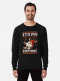 jesus its my birthday christmas xmas funny sweater Lightweight Sweatshirt