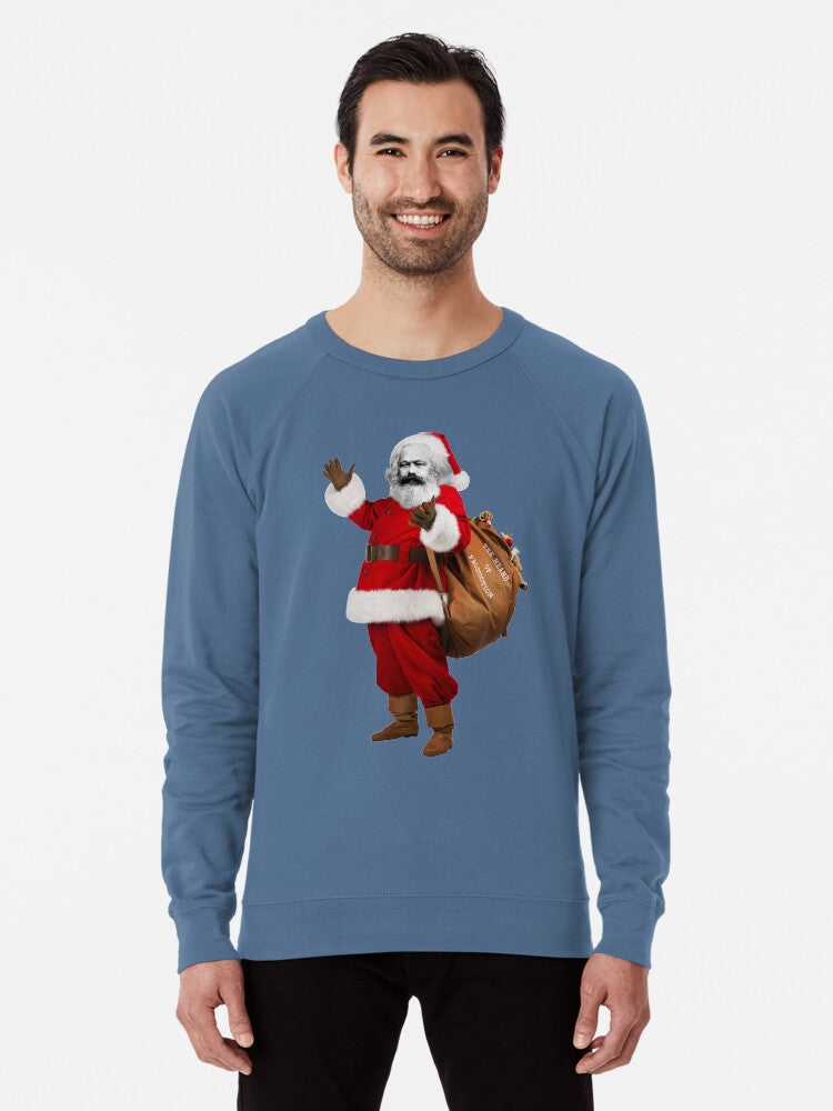 Karl Marx Father Xmas Lightweight Sweatshirt