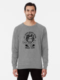 Funny Christmas Quote with Retro Woman Lightweight Sweatshirt