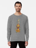 Dog Christmas Light Lightweight Sweatshirt