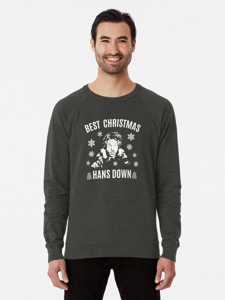 Die Hard Best Christmas Hans Down Lightweight Sweatshirt