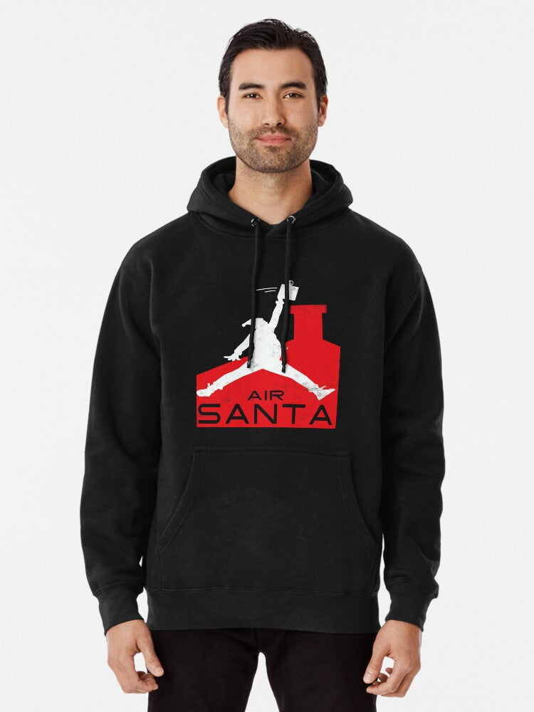 AIR SANTA - FUNNY XMAS BASKETBALL PARODY Pullover Hoodie