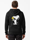 dog and bird Zipped Hoodie