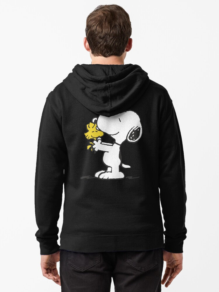 dog and bird Zipped Hoodie