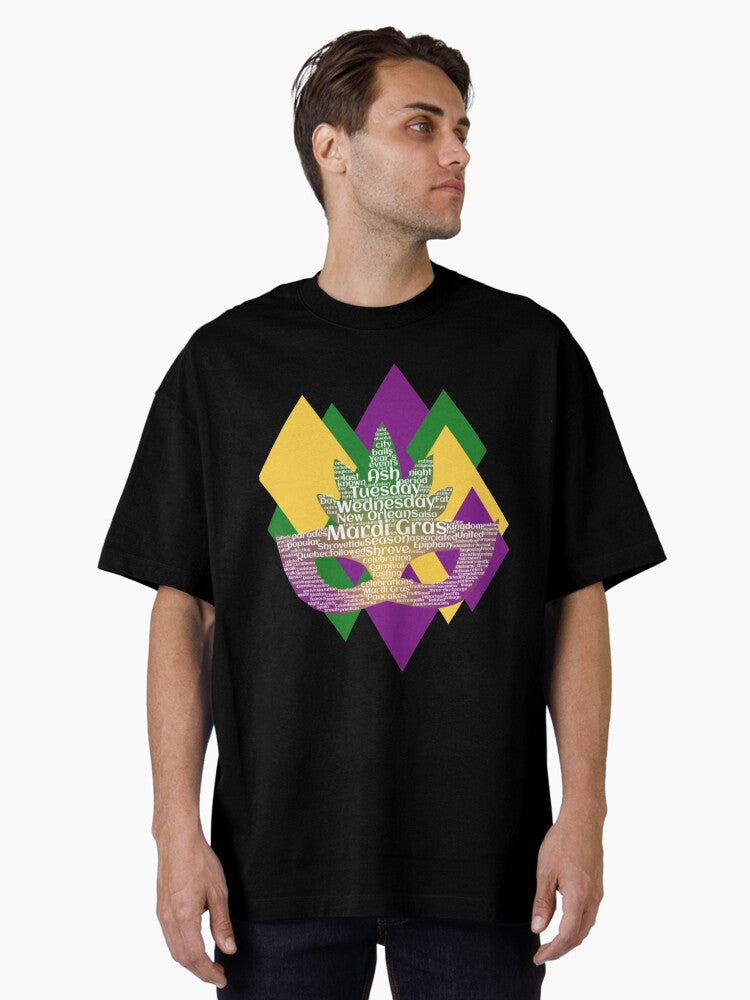 Mardi Gras Shirt Words Over Mas Perfect Gift Oversized T Shirt T Shirt Premium Print