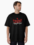 Happy 2024 Oversized T-Shirt | Premium Unisex T-Shirt, Trending Graphic Tee