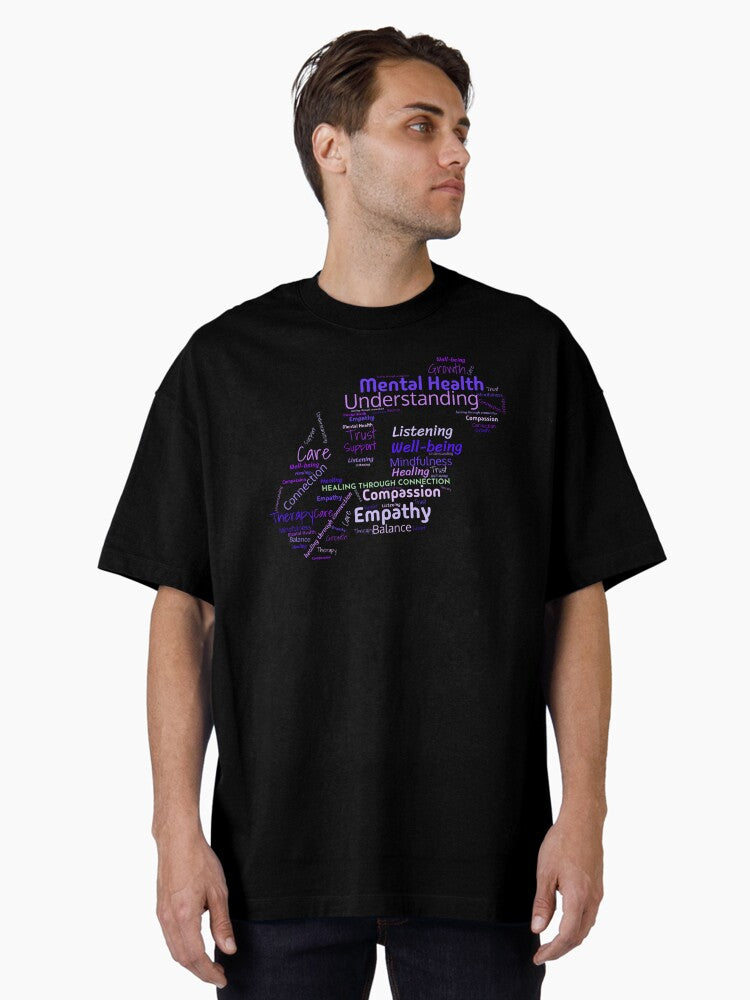 Healing Through Connection, Clinical Psychologist Oversized T-Shirt