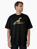 Yellow Labrador and Flying Mallard Oversized T-Shirt