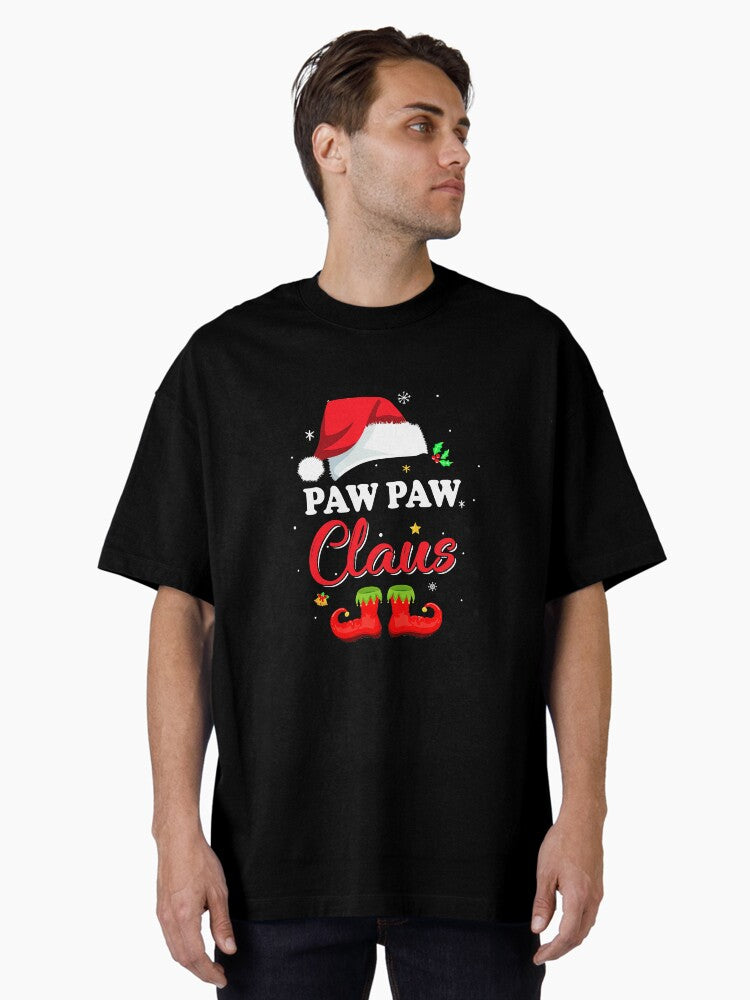 Santa Paw Paw Claus Matching Family Oversized T-Shirt | Premium Unisex T-Shirt, Trending Graphic Tee