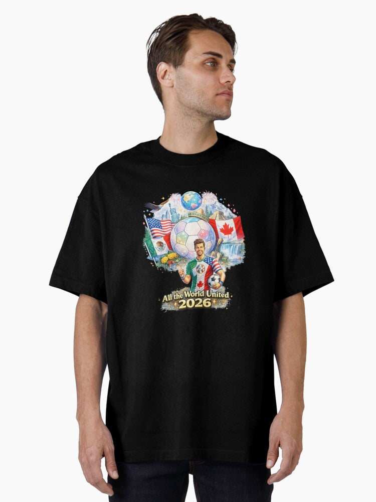 All The World United 2026 Football Design Oversized T-Shirt