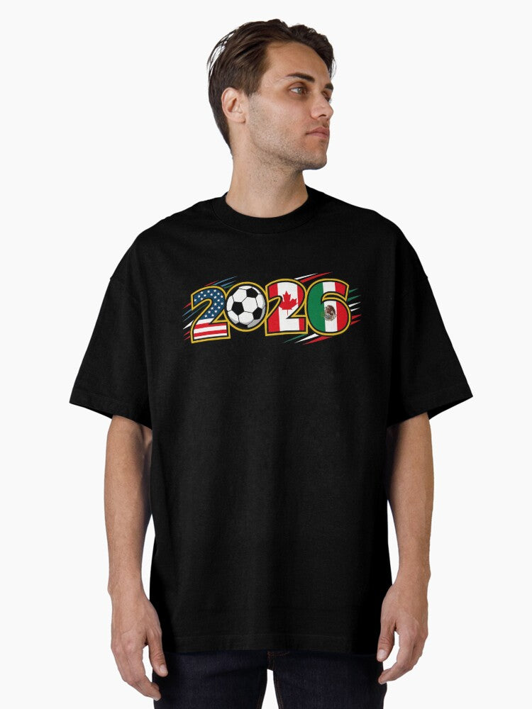 Football World Championship 2026 USA Canada Mexico Oversized T-Shirt