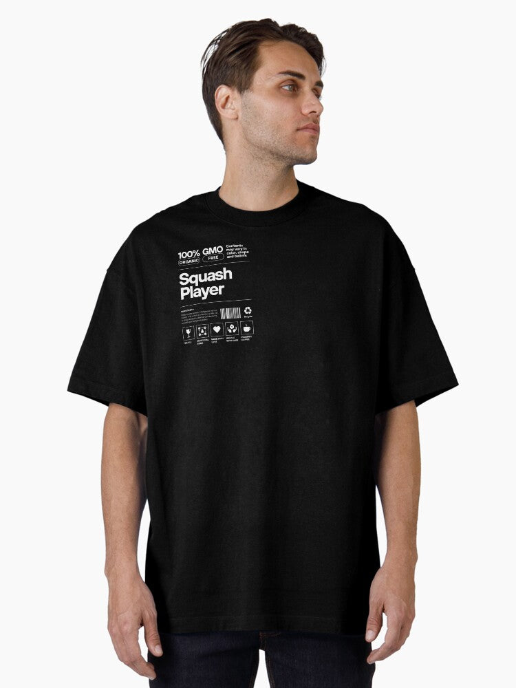 Squash Player Cool Gear Oversized T-Shirt | Graphic T-Shirt for Unisex