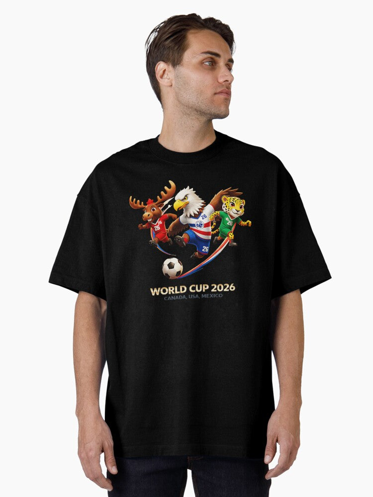 World Cup Canada, USA, Mexico Football Soccer Fan Oversized T-Shirt