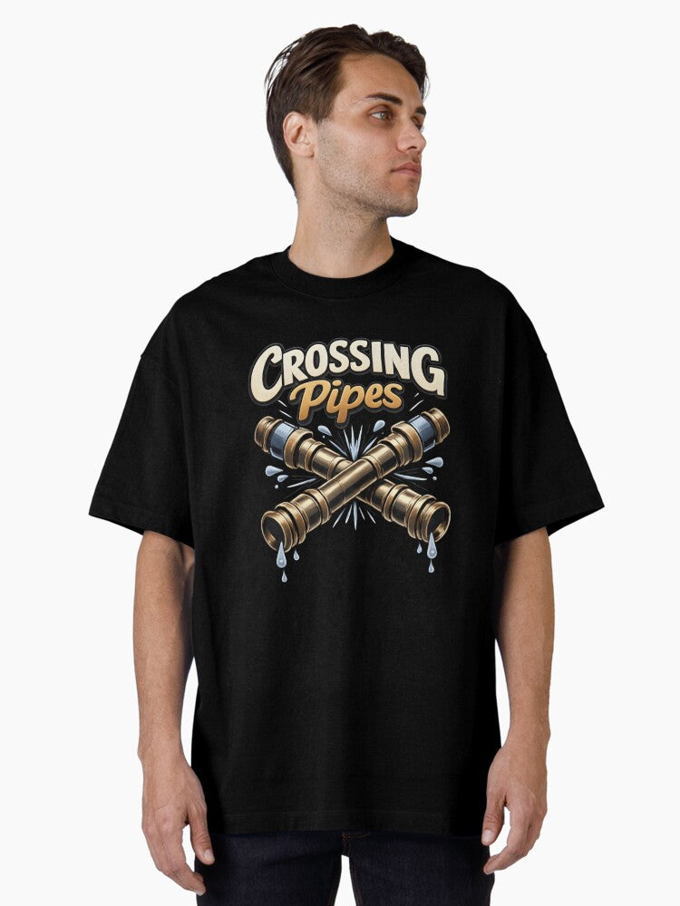 Crossing Pipes - Funny Plumber and Pipefitter Trade Design