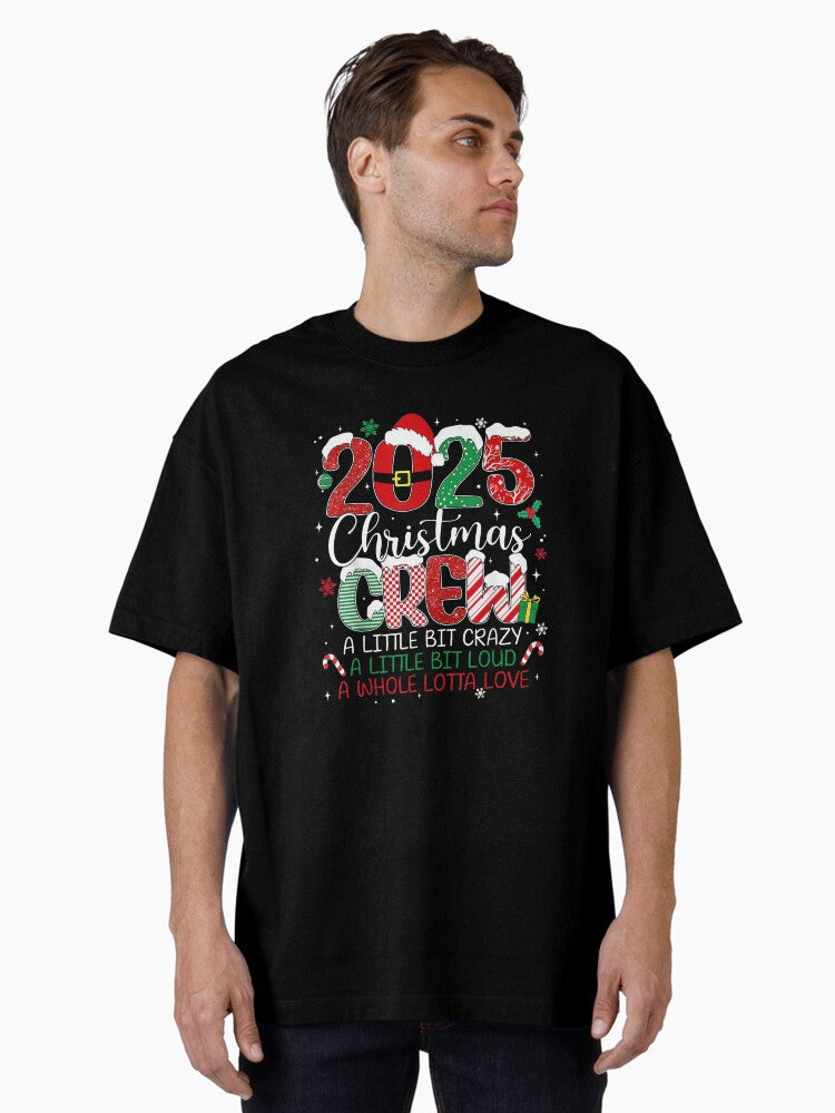 Christmas Cruise Crew 2025 Xmas Family Pajamas Oversized T-Shirt | Premium Unisex T-Shirt, Trending Graphic Tee