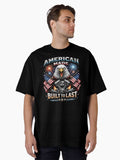 American Made Built To Last – Patriotic Eagle Biker Shirt