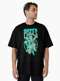 Pisces Horoscope Sign Design Oversized T-Shirt