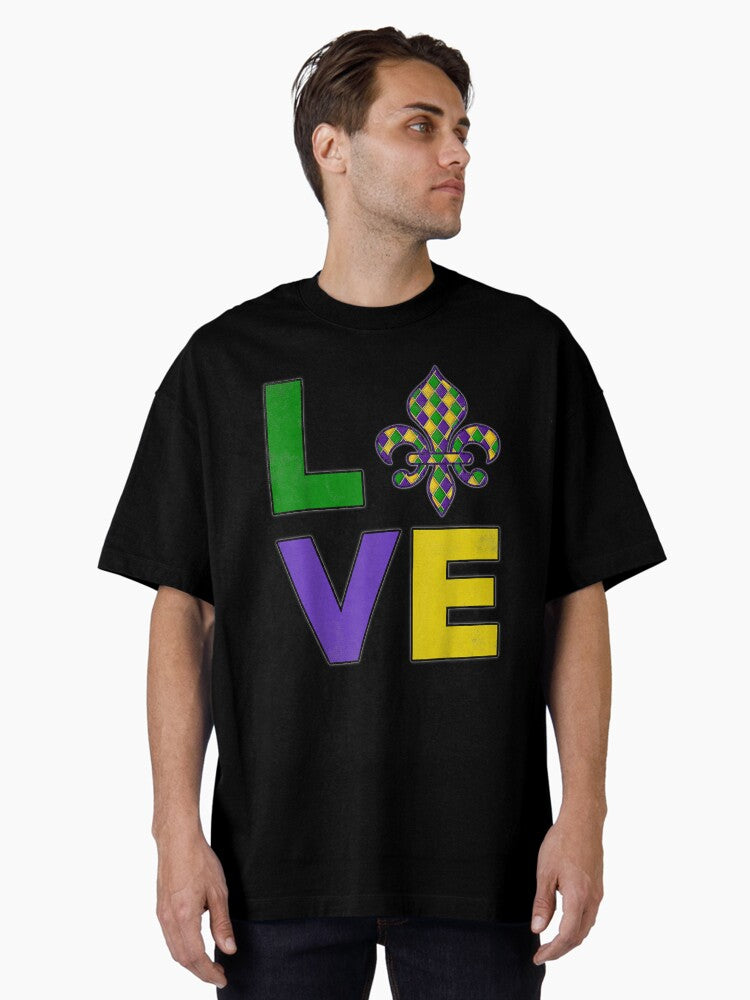 I Love Mardi Gras Mardi Gras For Girls Oversized T Shirt T Shirt Everyday Wear