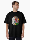 Mental Health Matters- Floral Brain Oversized T-Shirt