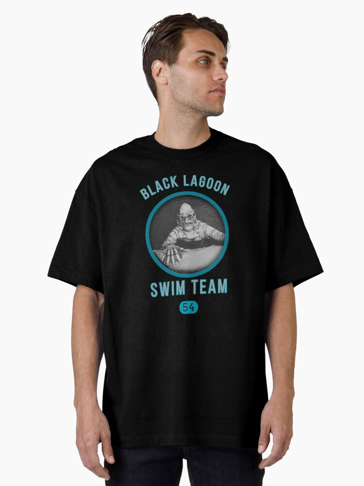 Black Lagoon Swim Team T-Shirt Design Oversized T-Shirt | Graphic T-Shirt for Unisex