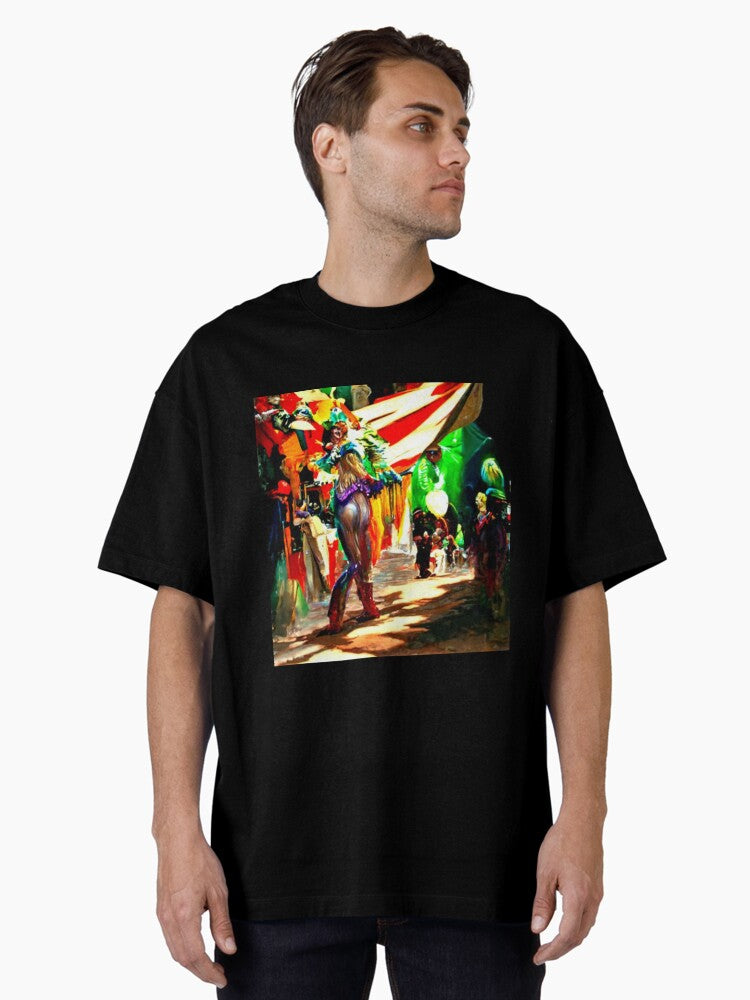 Mardi Gras Carnival Oversized T Shirt T Shirt Minimal Style
