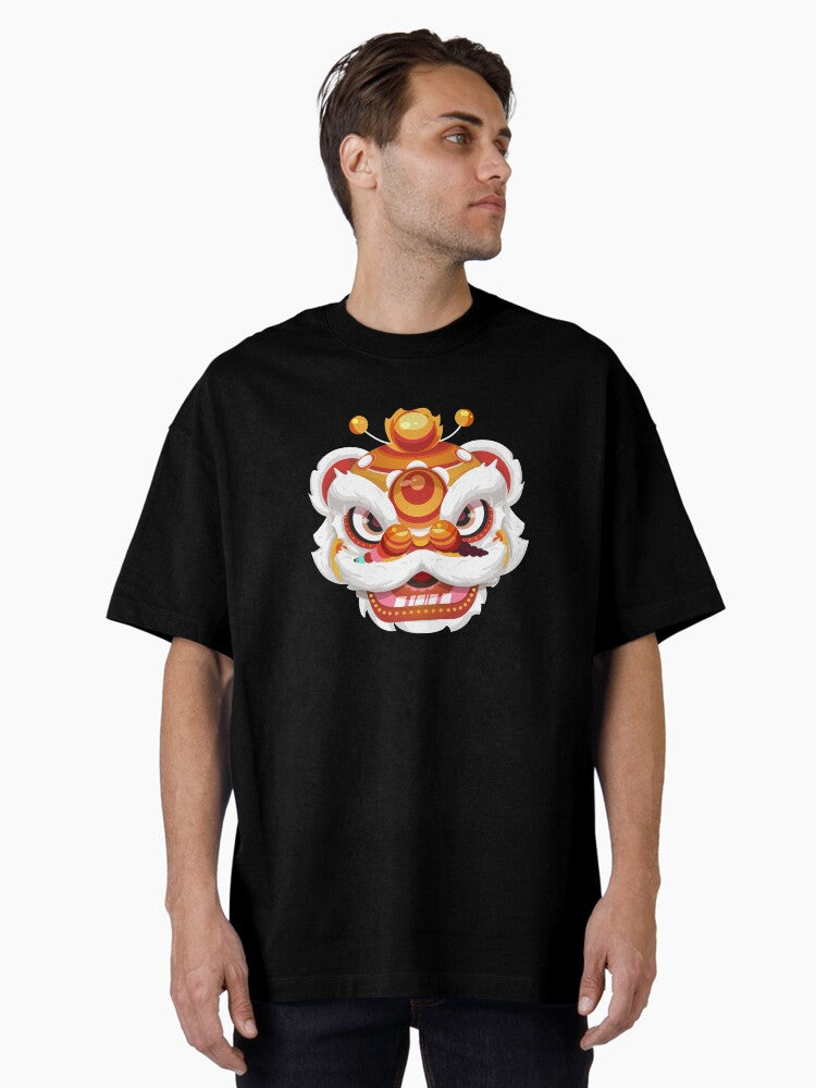Chinese Festival Lion Dance Costume Oversized T-Shirt | Premium Unisex T-Shirt, Trending Graphic Tee