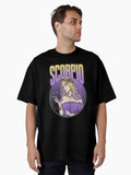 Scorpio Horoscope Sign Design Oversized T-Shirt