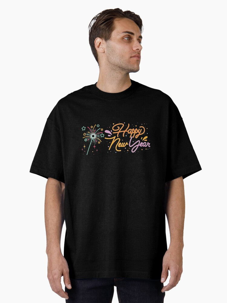 Happy new year Oversized T-Shirt | Premium Unisex T-Shirt, Trending Graphic Tee