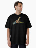Golden Retriever and Flying Mallard Oversized T-Shirt