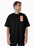Copy of Hunter Kanji Badge 猟師 Red Beige Oversized T-Shirt