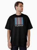 Trans Barcode Human Oversized T Shirt T Shirt Minimal Style