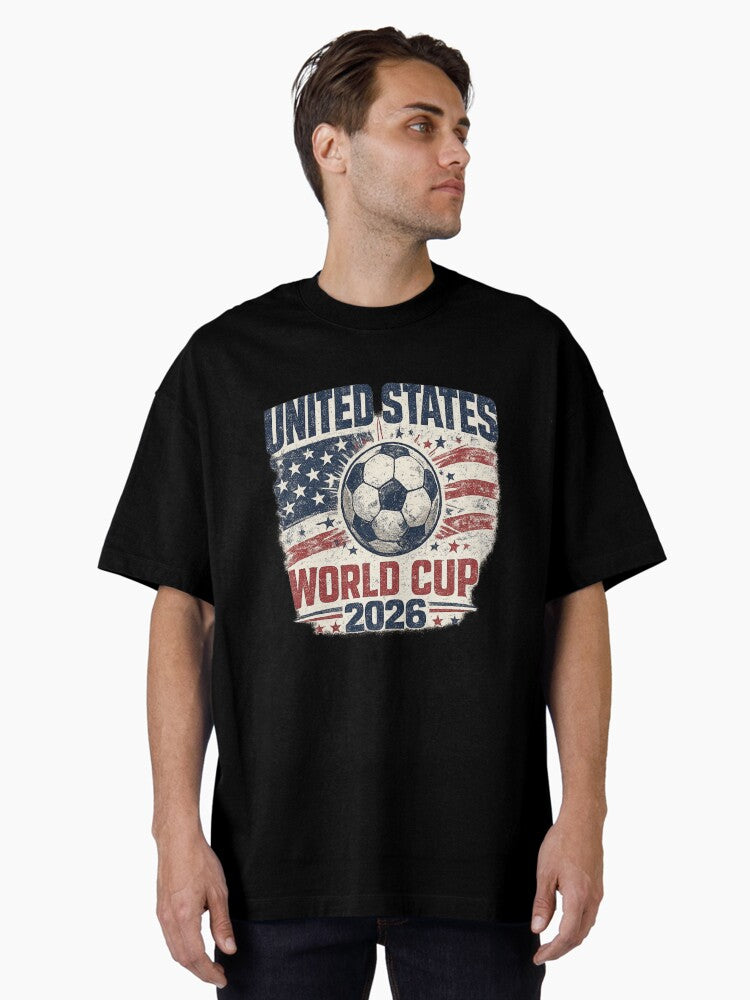 United States World Cup 2026 Vintage Soccer Tee Oversized T-Shirt