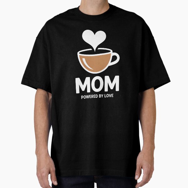 Mom Coffee Cup Heart Minimalist Cute Mother’s Day Gift Oversized T-Shirt for Sale by VividArtDigital