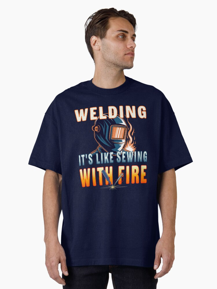 Welding Fire Sewing Trade Work Humor