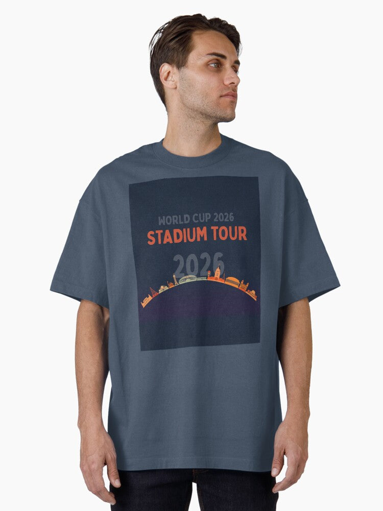 World Cup Stadium Tour All 16 Hosts Cities Oversized T-Shirt