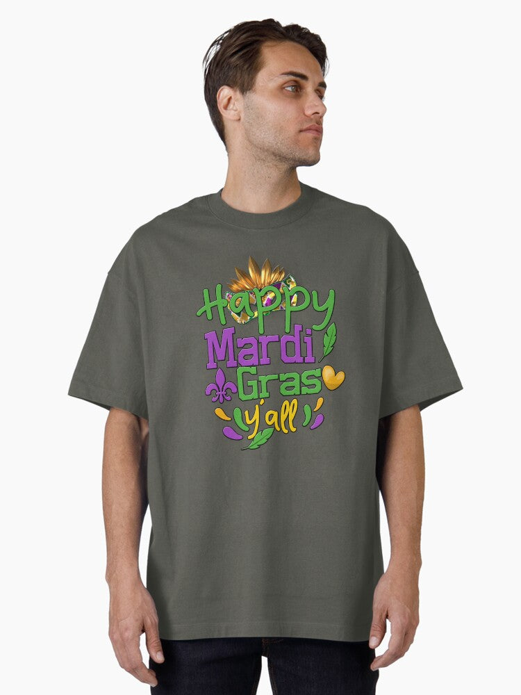 Mardi Gras 2023 Happy Mardi Gras Y All Oversized T Shirt T Shirt Minimal Style