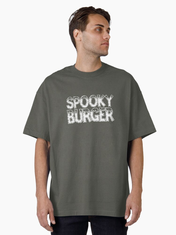 Spooky Burger Oversized T-Shirt | Premium Unisex T-Shirt, Trending Graphic Tee