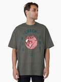 Catch Dad Eat the Best Angler Oversized T-Shirt